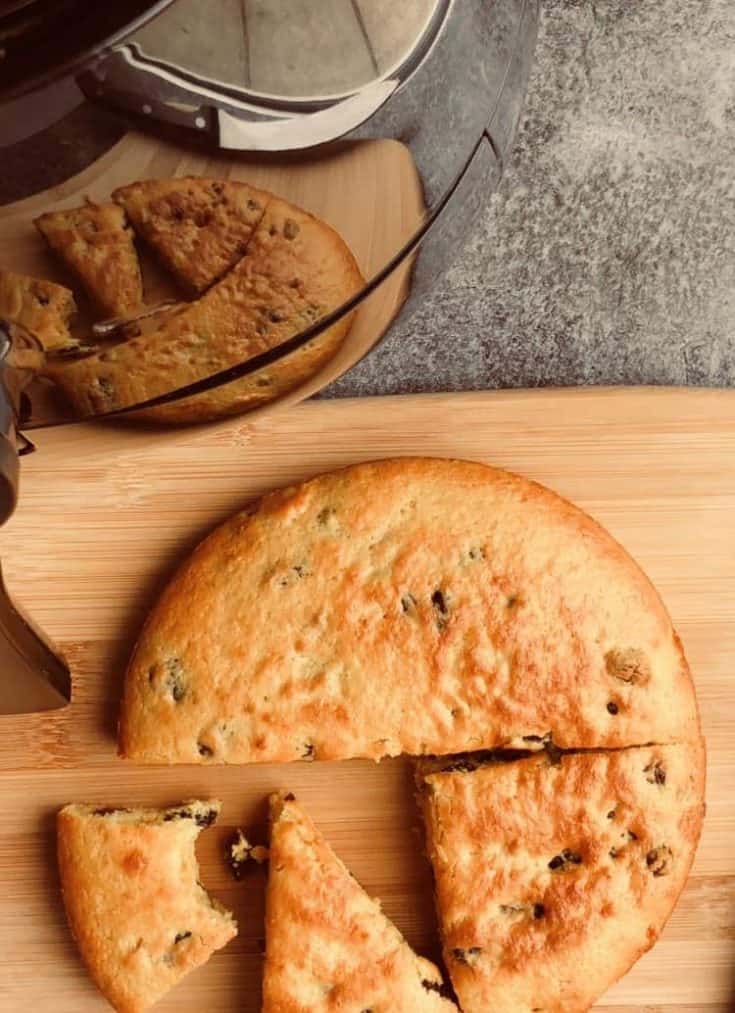 Air Fryer Apricot and Raisin Cake